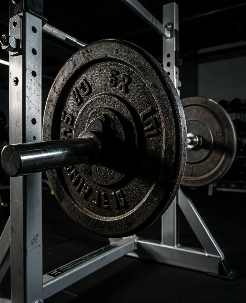 Athlète exécutant un squat à la barre